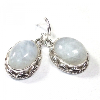 925 silver rainbow moonstone cute earrings